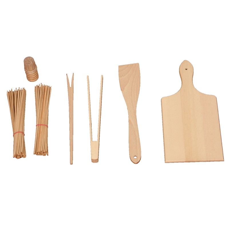 WOODEN GRILL SET