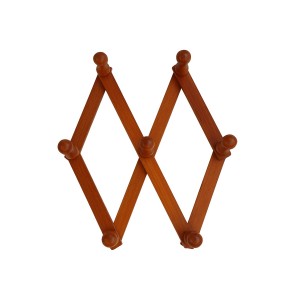 Raztegljivi lesen obešalnik 7 kljukic