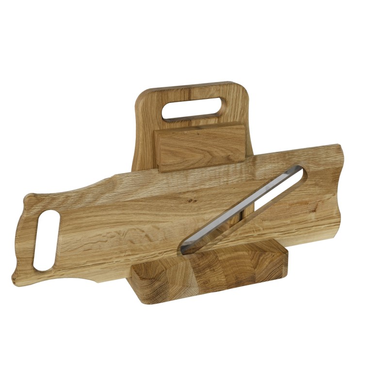 Wooden salami slicer